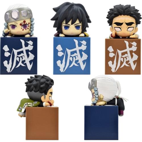 10cm Anime Figure Demon Slayer Kamado Tanjirou Kochou Shinobu Rengoku Shinjurou Tomioka Giyuu Uzui Tengen Pvc Model Figurine Toy