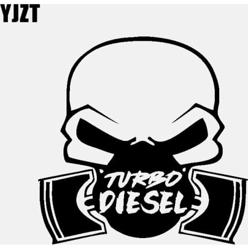 YJZT 15.5CM*15.4CM Car Sticker Vinyl Decal TURBO DIESEL Power Truck Window Black/Silver C3-0991