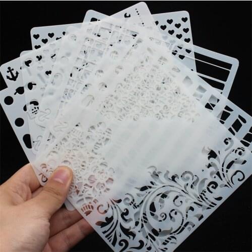 YPP CRAFT 7pcs/set Layering Stencils for DIY Scrapbooking/photo album Decorative Embossing DIY Paper Cards Crafts