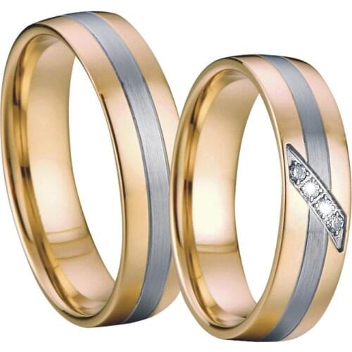Rings for Women Men Handmade Alliances Marriage Wedding Rings Set for Couples His and Hers Eco Stainless Steel jewelry