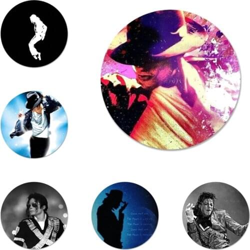 58mm Michael Jackson Dancing King Icons Pins Badge Decoration Brooches Metal Badges For Backpack Decoration