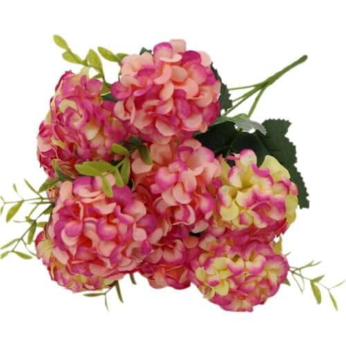 1 Bouquet Faux Chrysanthemum Bouquet 9 Heads Artificial Fake Flower Bunch