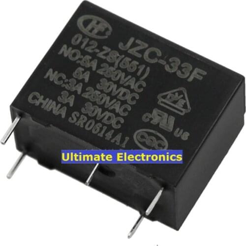 10pcs ZS3| relay HF33F-012-ZS3 JZC-33F-012-ZS 5-pin conversion 3A 250VA