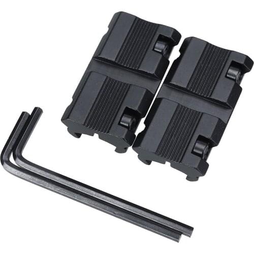 2pcs Picatinny 11mm Dovetail To 7/8" 20mm Weaver Rail Adapter Rifle Scope Mount Tactical Hunting Accessories