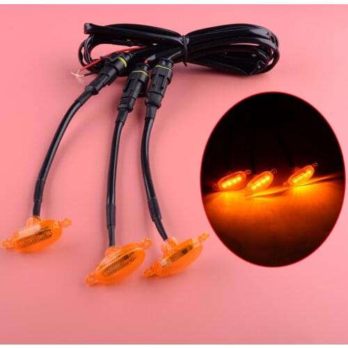 Car 1 Set Orange LED Front Bumper Grille Daytime Running Lights Fit for Chevrolet Colorado 2017 2018 2019 2020