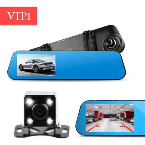 Dual lens car camera auto dvrs video registrator cars dvr rearview mirror full hd1080p night dash cam recorder camcorder