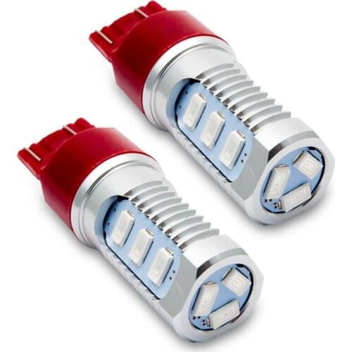 2x Car Red Turn Signal Light RV Brake Light 7443 LED Lamp Bulb LED Reverse Lamp Strobe Indicator Car Accessories Universal