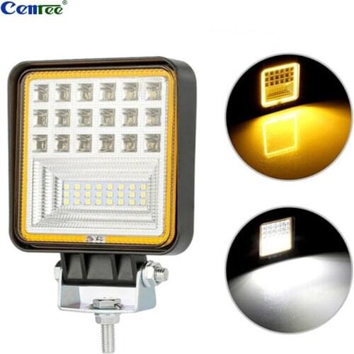 CENREE 126W 4x4 Led Light bar Spot Flood Combo Offroad LED headlight For SUV Truck Tractor ATV 24V LED Bar 12V Working Light