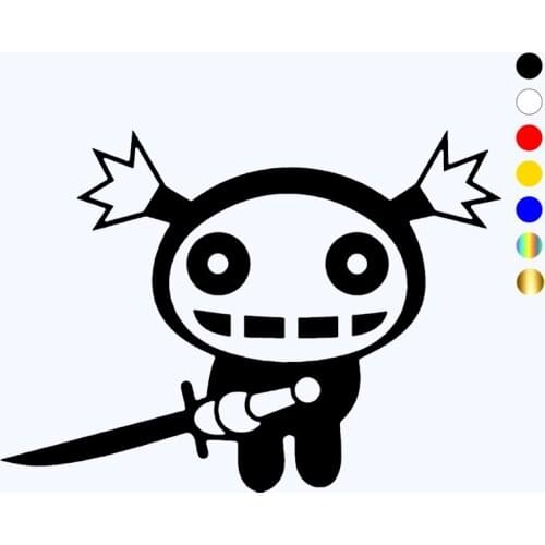 CK3123#20*14cm 15*11cm JDM Pucca reflective funny car sticker vinyl decal silver/black car auto stickers for bumper rear window