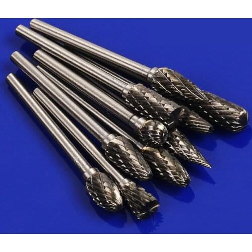 Electric grinder tungsten steel milling cutter mill cutter set woodworking milling cutter metal reamer hard alloy rotary file