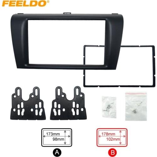 FEELDO Car DVD/CD Radio Stereo Fascia Panel Frame Adaptor Fitting Kit For Mazda3 Installtion Kit #HQ4399