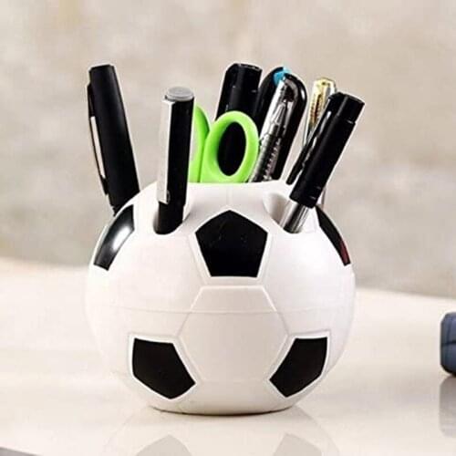 Football Pen Holder Stationery Pencil Organizer Desk Set Accessories Offices School Desktop Box Kids Gift Makeup Organizer Box