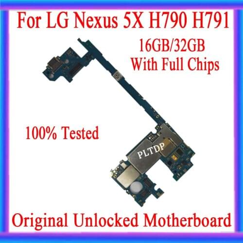 Motherboard For LG Nexus 5X H790 H791 Mainboard 100% Unlocked Original Compatible With Android OS Logic Board Good quality Plate