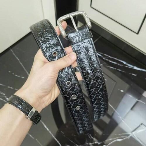 Fashion Men Braided Belts Genuine Leather High Quality Luxury Design Cow Skin Vintage Waist Belt For Jeans Casual Waistban