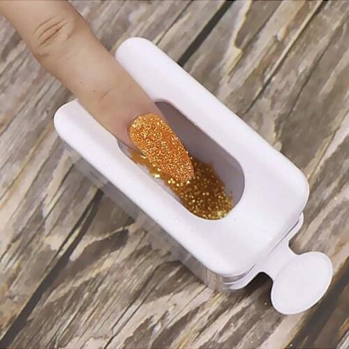 Nail Dip Powder Tray Nail Dipping Recycling System DIY Nail Flash Powder Box Sequin Dip Case Container Manicure Tools