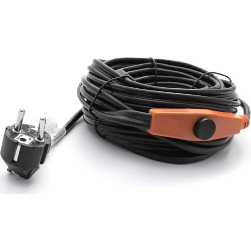 220V16W/m Flame Retardant Heating Cable Water Pipe Protection Roof Deicing Heating Cable with Mini Smart Controller