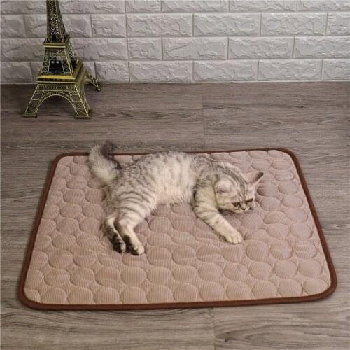Dog Cooling Mat Summer Pad Mat For Dogs Cat Breathable Blanket Cat Ice Pads Sofa Breathable Pet Dog Bed Pet Mat Coffee/grey/blue