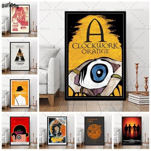 A Clockwork Orange 1972 Hot Classic Movie Poster Prints Wall Art Canvas Painting Posters Picture for Living Room Home Decoration
