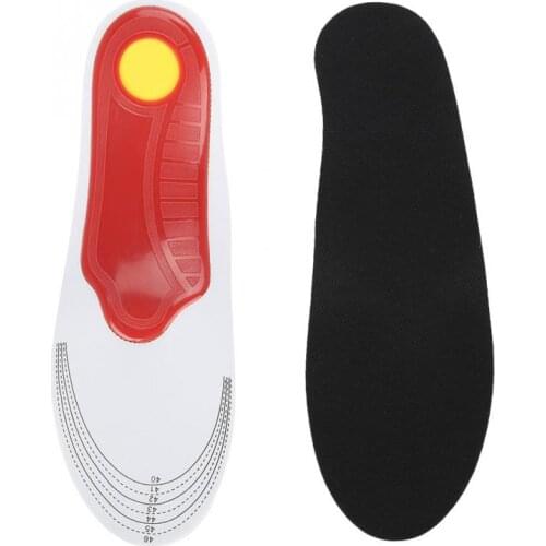 2 Sizes Orthotic Foot Arch Support Shock Absorbing Insoles EVA Heel Lift Insert Shoes Pad Posture Corrector Pad for Man Woman