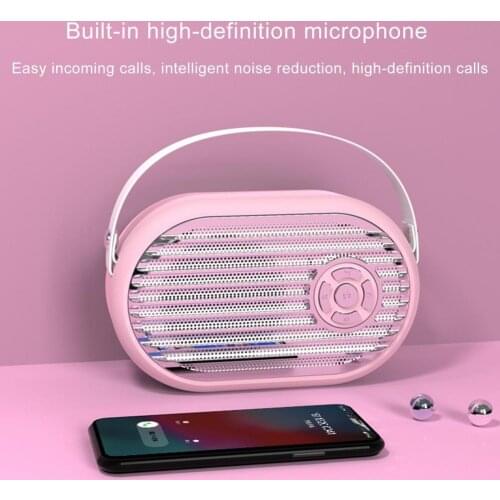 Mini Portable Wireless Bluetooth 5.0 Speaker Multifunction Indoor Outdoor Sports Bass Stereo Loudspeaker Support TF Card
