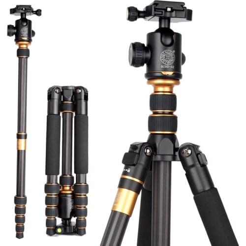 Q666c portable Professional tripod SLR camera Photography monopod Variable Alpenstock 3 in1 wholese free shipping