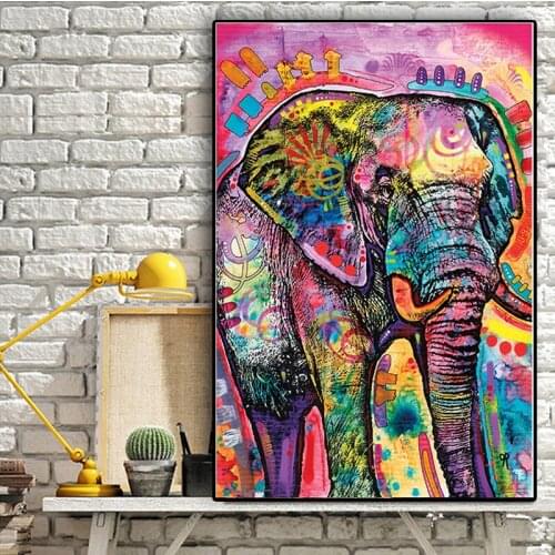 Animal Print Maison Oil on Canvas Painting Wall Art Posters and Prints Wall Art Picture Quadro Decorativo Tableau Mural Pintura