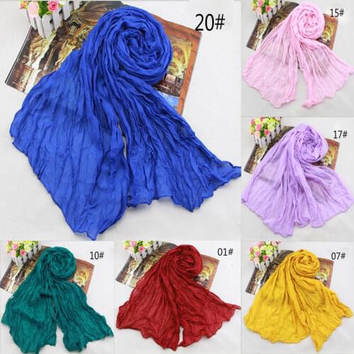 Hot Sale 2018 New Brand Fashion Cotton&Flax Blending Summer Scarf Women 180*50cm Solid Long Womens Shawl Cachecol WJ002