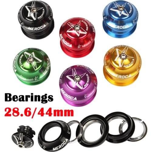 Ultralight MTB Bicycle Bearing Headset Mountain Bike Front Fork 44mm Built-in Straight Tube Head Set Aluminum Alloy Headset