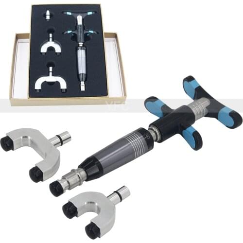 Therapy Spine Correction Spinal Rehabilitation Chiropractic Corrector Adjusting Metal Heads Massager Manual Gun Portable 3 Head