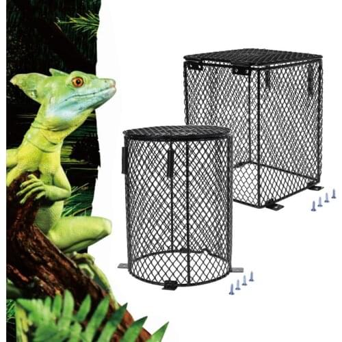 Reptile Heater Guard Heating Bulb Lamp Enclosure Cage Protector Metal Mesh Lamp Cover