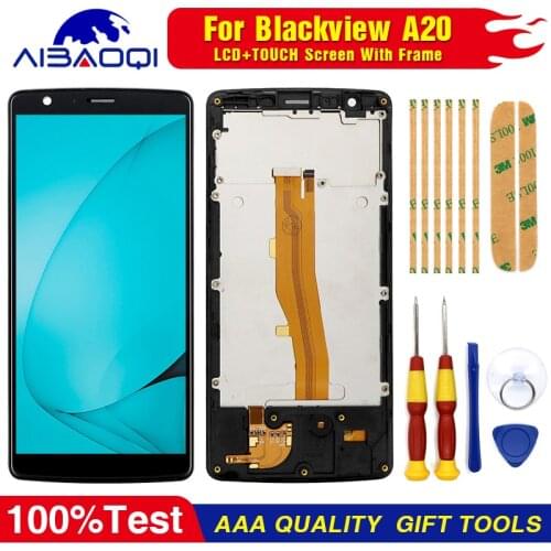 Original Touch Screen LCD Display For Blackview A20 A20 pro Digitizer Assembly With Frame Replacement Parts+Disassemble Tool
