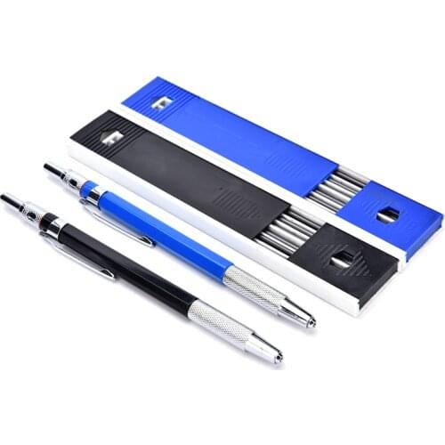 1PCs 2.0 Mm Black Lead Holder Mechanical Drafting Drawing Pencil With 12pcs 2.0mm Black Lead Random Color