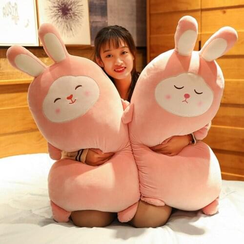 1pc 55-100cm Kawaii Soft Rabbit Plush Pillow Stuffed Plush Toy Cute Bunny Sofa Cushion Toys Cute Animals Pillow Kids Gifts