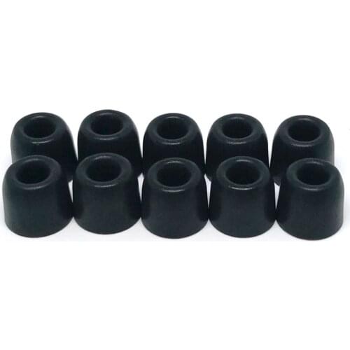 10 pcs/5 pair. ANJIRUI T500 black L 13.5mm 4.9mm Caliber Ear Pads/cap memory foam eartips for in ear Headphones tips Sponge