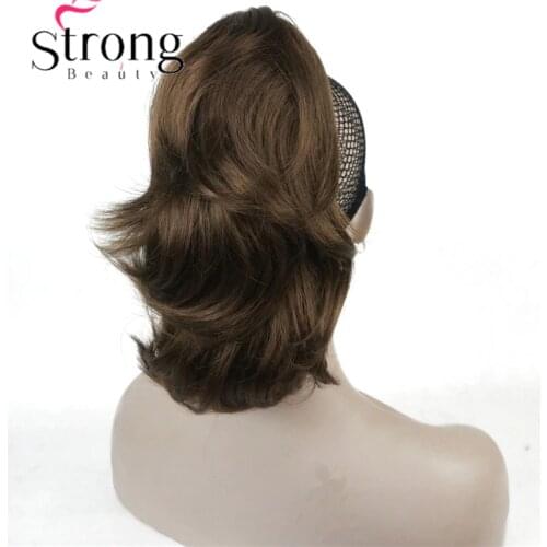 12" Dual Use Curly Styled Clip in Claw Ponytail Hair Extension Synthetic Hairpiece 125g with a Jaw/claw Clip