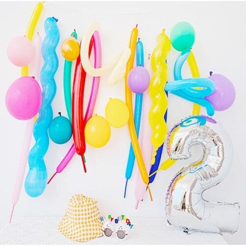 39pcs/lot Mix Color Latex Magic Long Balloons Air Balloon For Modeling Birthday Wedding Party Anniversary Baby Shower Decoration