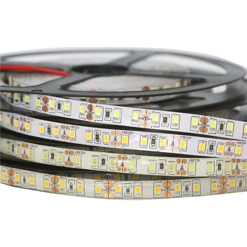 5M/Pack 2835 SMD More Brighter High-quality LED Strip light DC 12V 60LEDs/M 120LEDs/M Indoor Decorative Tape White Waterproof