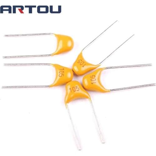 50PCS 1uF 50V 105 Multilayer Monolithic Ceramic Capacitor+-10