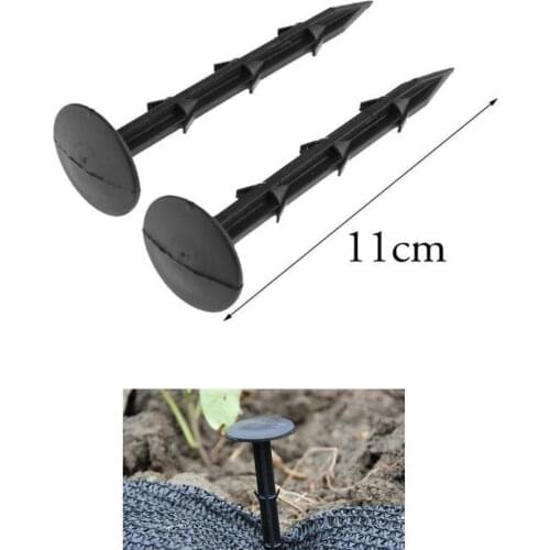 50Pcs/lot garden ground nail PP Mulch Fix Tools Greenhouse Film Ground Cloth Sunshade Fly Net Pest Control Plastic Film Pegs
