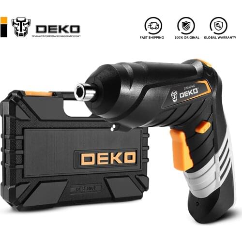 DEKO DKCS3.6O1 S1/S2/S3 Electric Cordless Screwdriver Impact Keyless Chuck Charging Battery