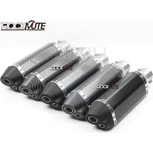 Motorcycle Accessories Stainless Steel Carbon Fiber Racing Exhaust Muffler Pipe 51mm for Universal Motorcycle Street Bike