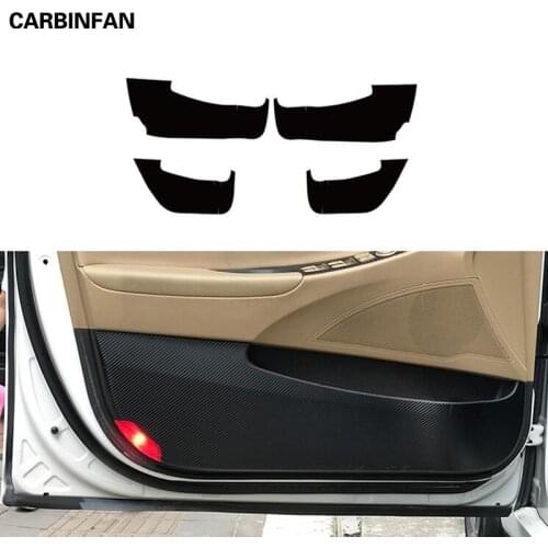 Car Styling Side Door Inner Decal Anti-kick Protective Carbon fiber Flim Stickers For Hyundai Sonata 8 2010-2015