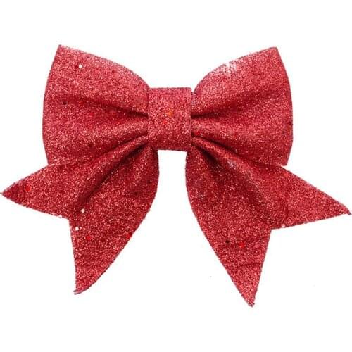 8pcs Christmas Bow Christmas Tree Decoration Xmas Ornament Bowknot New Year Party Home Wedding Decor Gift Wrapping