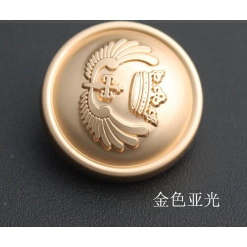 Free shipping 30pcs/lot Gold matte button High-grade metal suit coat buttons dust coat black wings shirt button 11.5-25mm