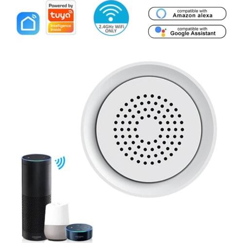 Tuya WiFi Siren Alarm Smart Life 100dB USB Wireless Sound Light Siren Home Security Voice Control With Alexa Google Assistant