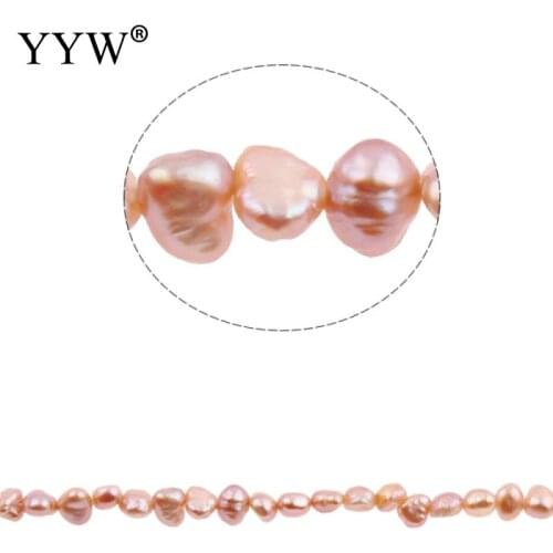 Purple Pink 3-4mm Irregular Pearls Bead Cultured Baroque Freshwater Pearl Beads For Jewelry Making Beads 0.8mm 14.5 Inch