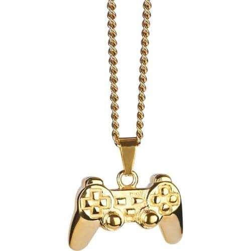 Stainless Steel Hip Hop Gold Console Handle Game Lover Pendant Necklace Jewelry Best Boyfriends Gift For Him with Chain