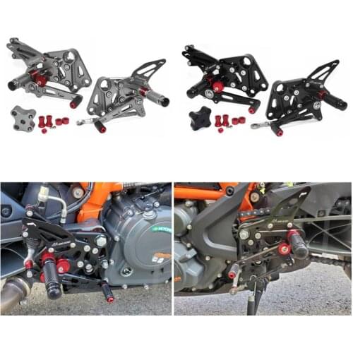 CNC Adjustable Rearsets Footrests Foot Rest Pegs Set For KTM RC390 2014 2015 2016 2017 2018 2019 2020