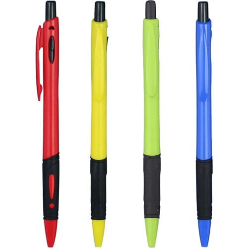 Cheap Retractable Plastic Ball Pen,Rubber Grasp,Smooth Writing Ballpoint,Add Logo&Name,Customized Promotional Gift
