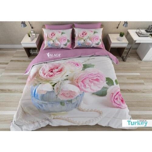Double Duvet Cover Set Satin Cotton 3-size 6-piece